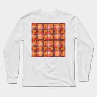 Orange geometric pattern circle Long Sleeve T-Shirt